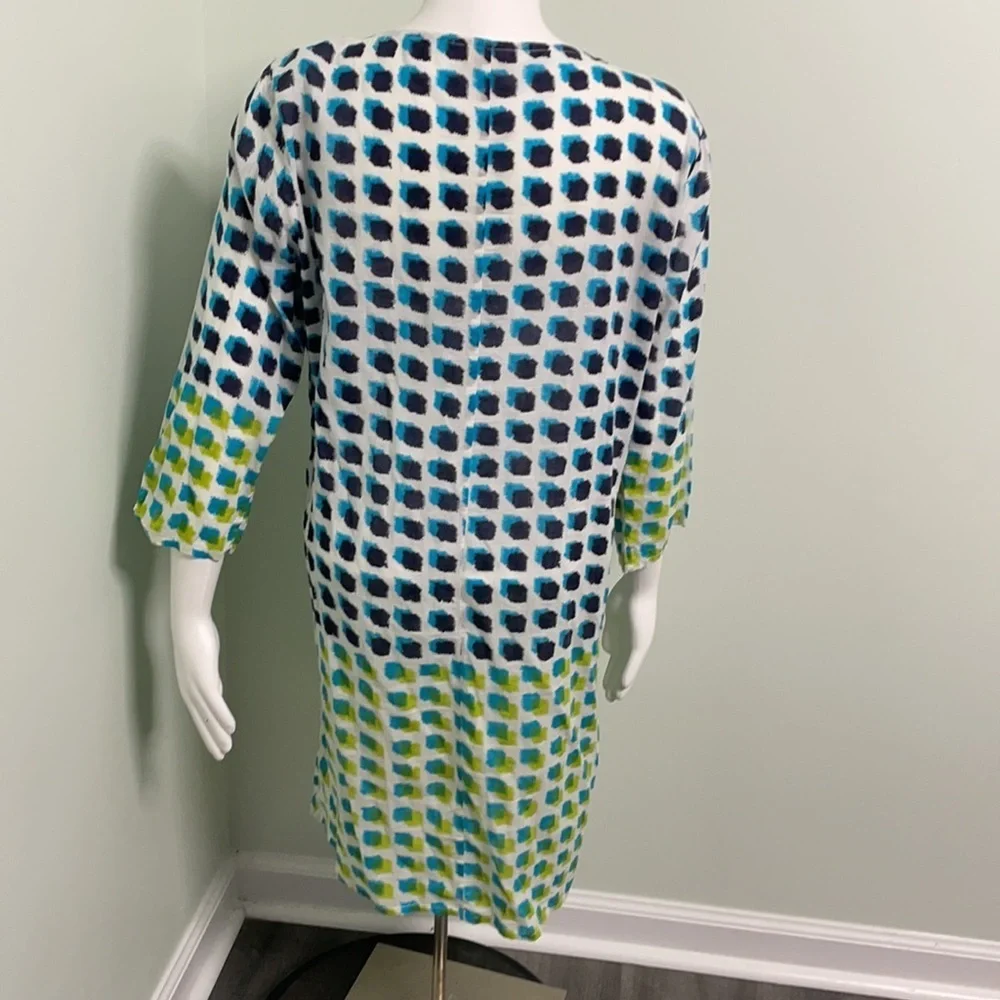 Roberta Roller Rabbit Blue Green Dotted Tunic Medium - Picture 5 of 7